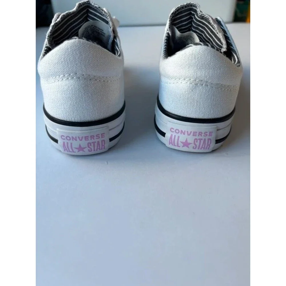 12 Youth Converse All Star Maddie Double Tongue Pink Slip Ons 666923F